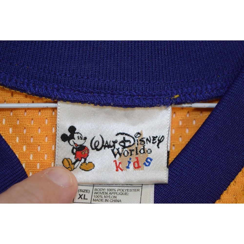 Goofy Goliaths Jersey Shirt Kids XL‎ Yellow Purple Basketball Disney World 32 - Picture 2 of 16